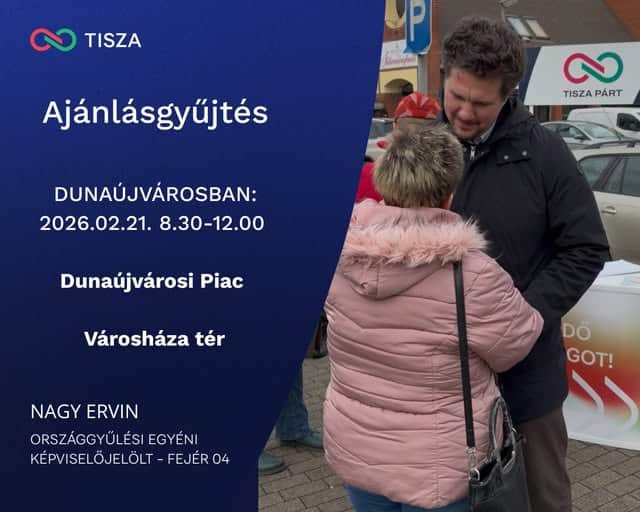 Fejér megyei ajánlásgyűjtés: itt fogadják ma az aláírásokat a Tisza Párt jelöltjei