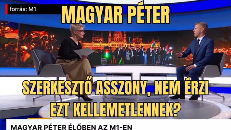Magyar Péter az M1-en nekiment a közmédiának: „Propagandát olvas fel!”
